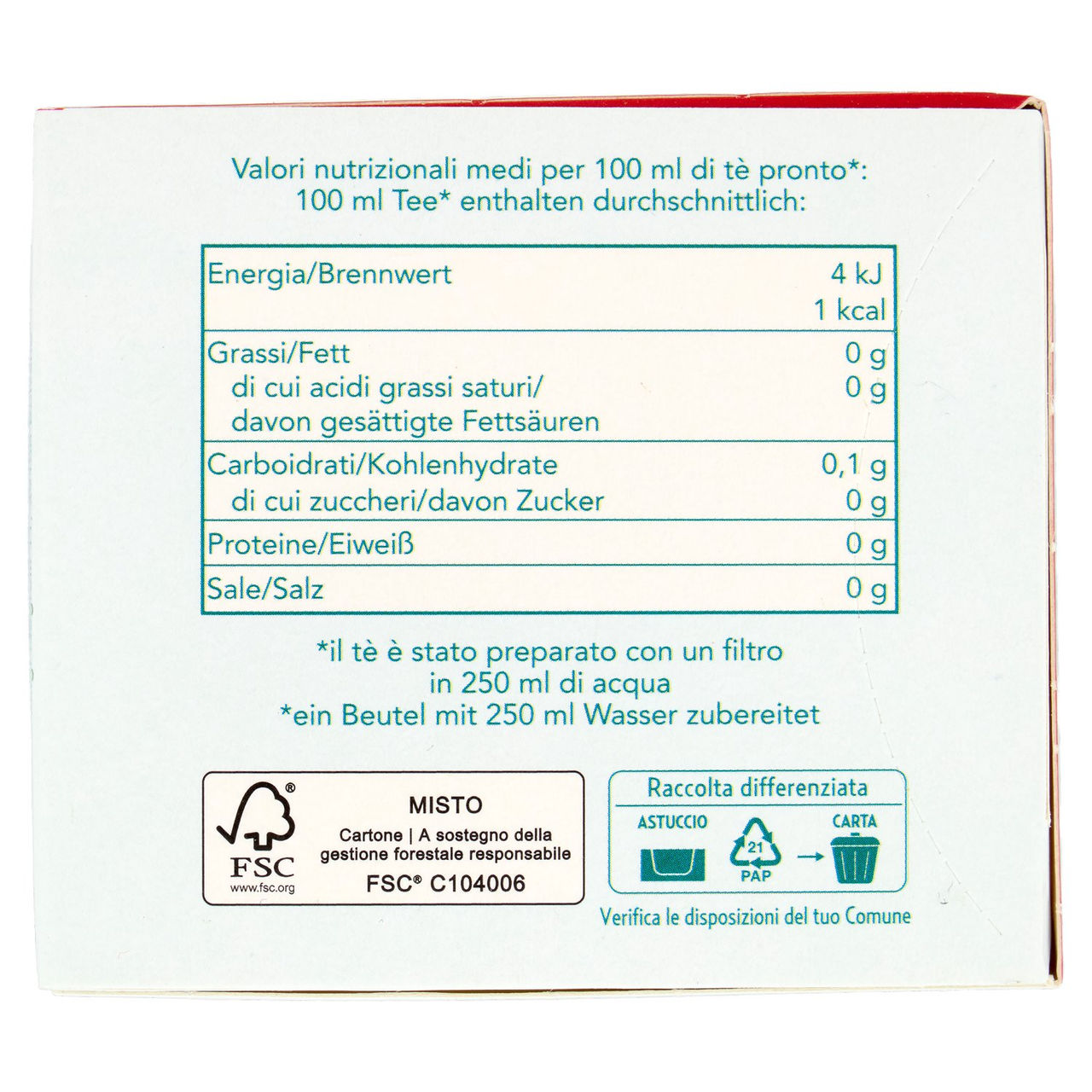Sir Winston Tea Tè Freddo Ice Tea Limone 18 x 2,5 g