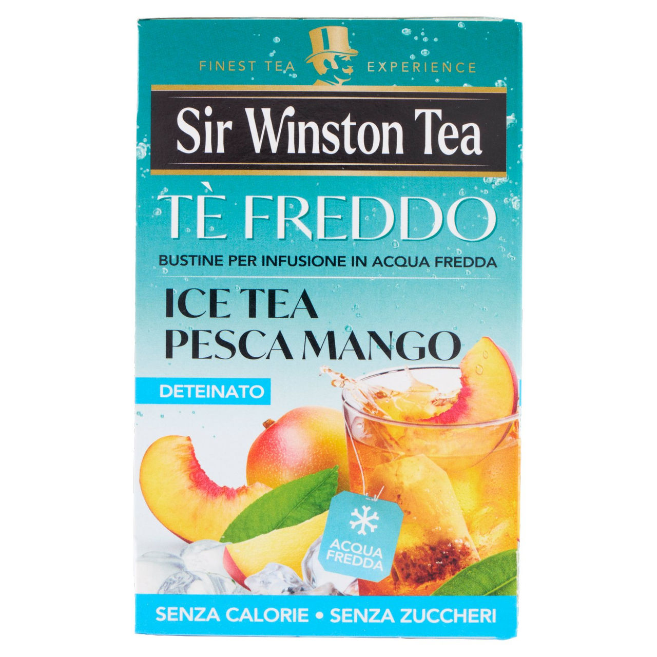Sir Winston Tea Tè Freddo Ice Tea Pesca Mango Deteinato 18 x 2,5 g