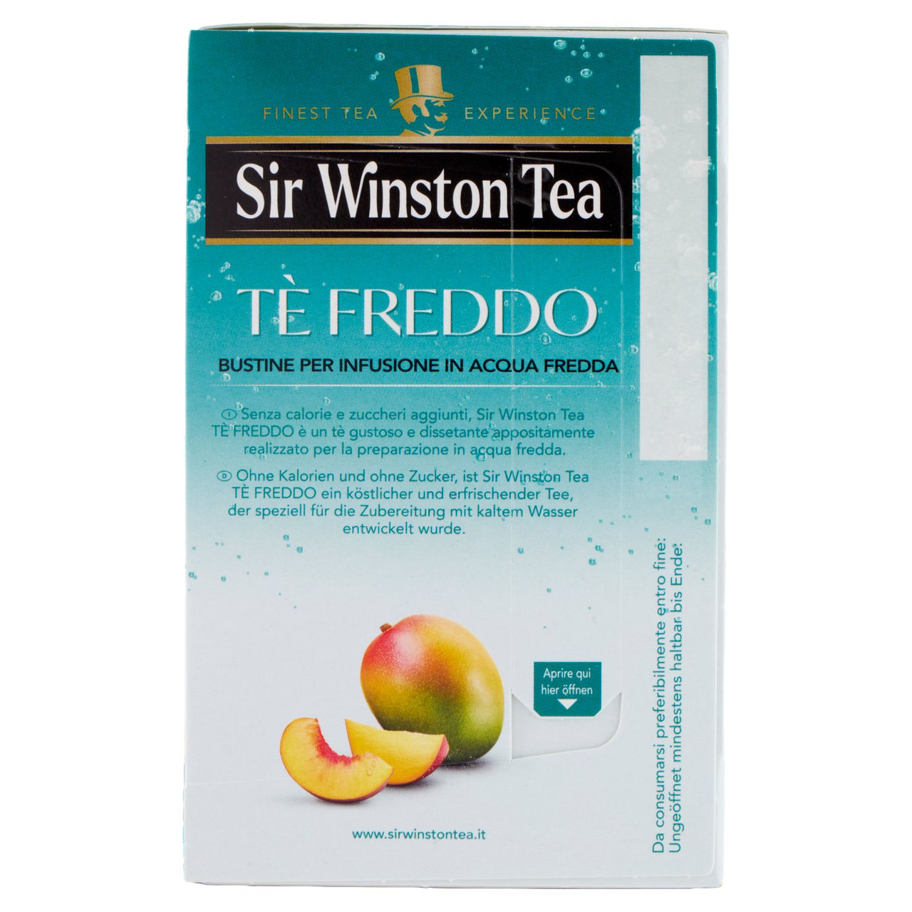 Sir Winston Tea Tè Freddo Ice Tea Pesca Mango Deteinato 18 x 2,5 g