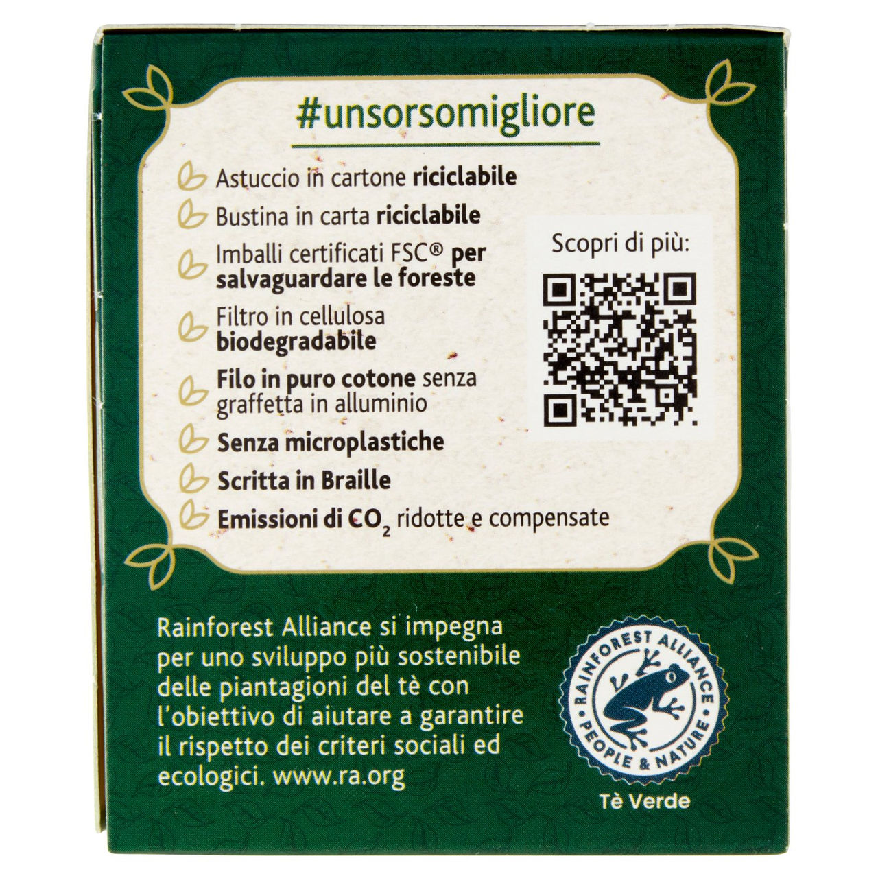 Sir Winston Tea Zenzero e Arancia Tè Verde 20 x 1,75 g