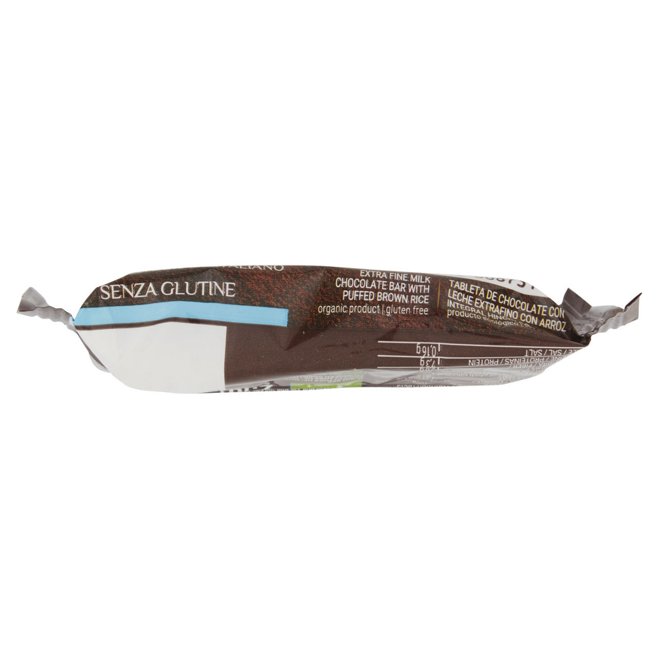 Soffio di riso monoporzione Sarchio con cioccolato latte finissimo senza glutine bio 25 g