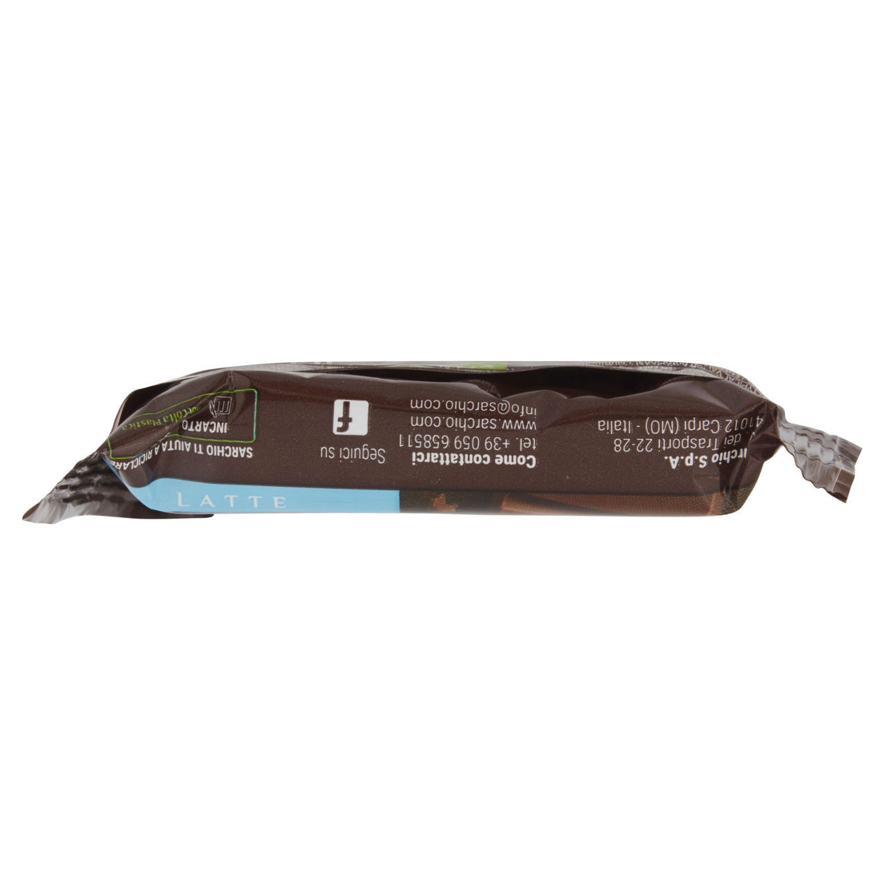 Soffio di riso monoporzione Sarchio con cioccolato latte finissimo senza glutine bio 25 g
