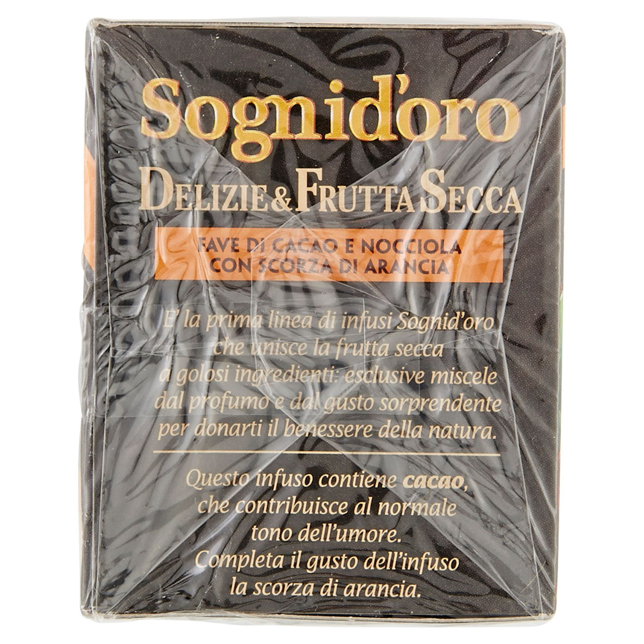 Sognid'oro Delizie & Frutta Secca Fave di Cacao e Nocciola con Scorza di Arancia 16 x 2,5 g