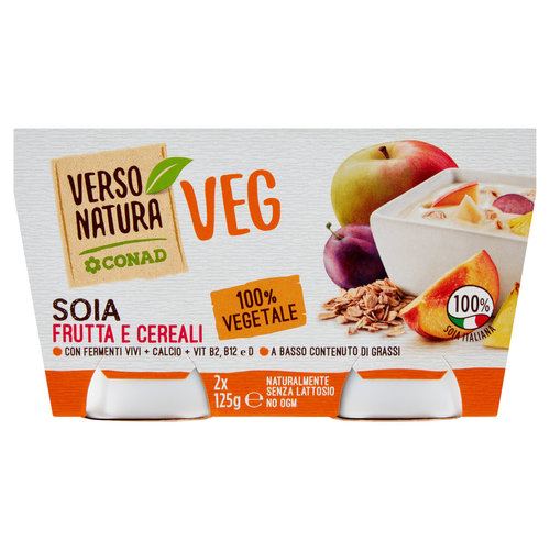 Soia Frutta e Cereali 2 x 125 g Verso Natura Veg Conad