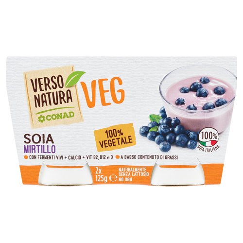 Soia Mirtillo 2 x 125 g Verso Natura Veg Conad