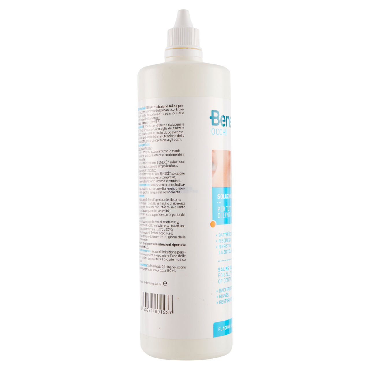 Soluzione salina Occhi Benexè per tutti i tipi di lenti a contatto 550 ml