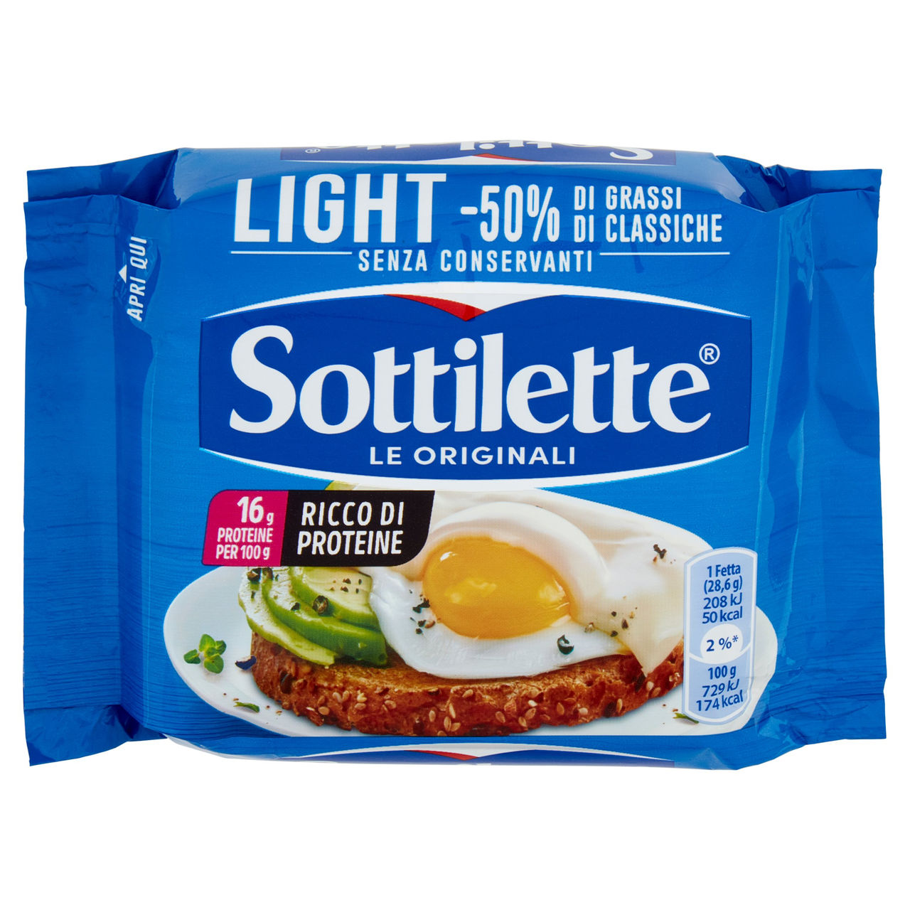 Sottilette Light formaggio fuso a fette leggero - 200 g