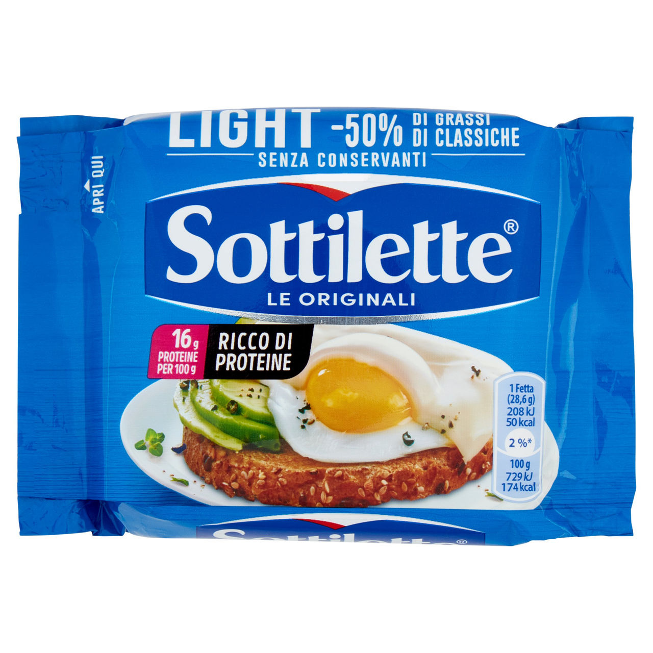 Sottilette Light formaggio fuso a fette leggero - 200 g