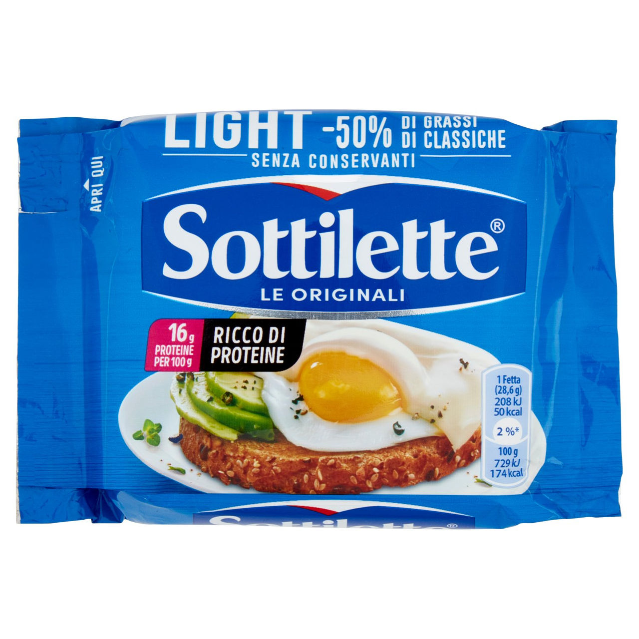 Sottilette Light formaggio fuso a fette leggero - 200 g