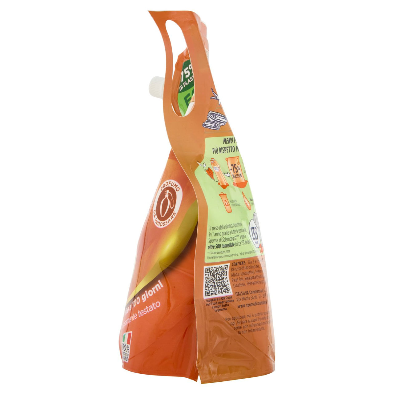 Spuma di Sciampagna Ammorbidente Concentrato Soffio d'Oriente Ecoricarica 1200 ml