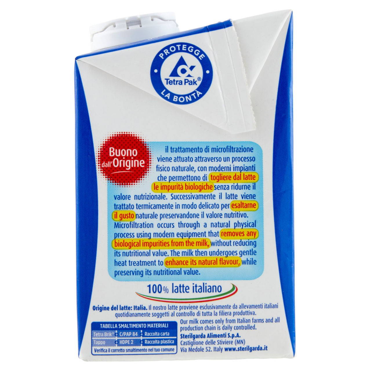 sterilgarda latte parzialmente scremato Microfiltrato 500 ml