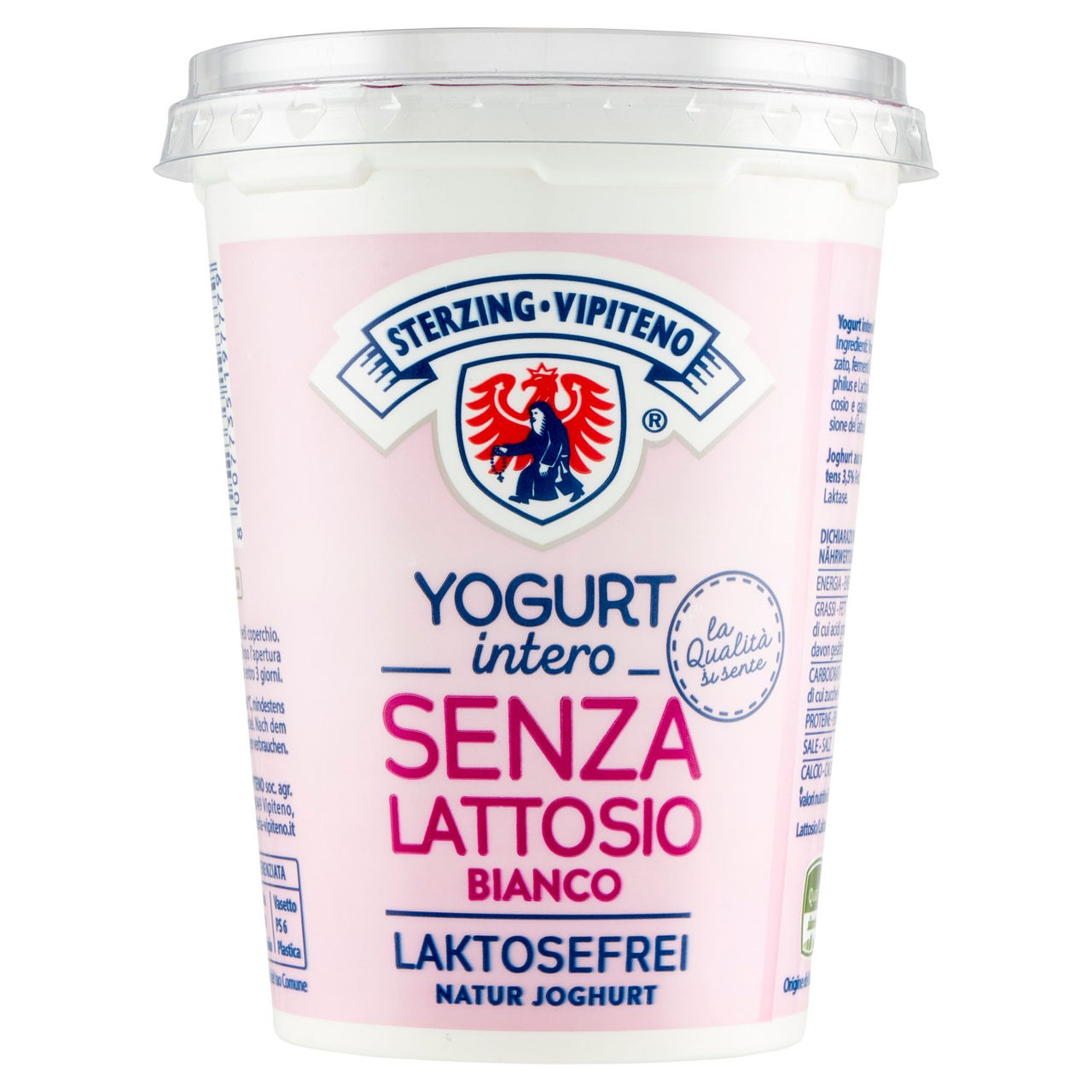 Sterzing Vipiteno Yogurt intero Senza Lattosio Bianco 500 g