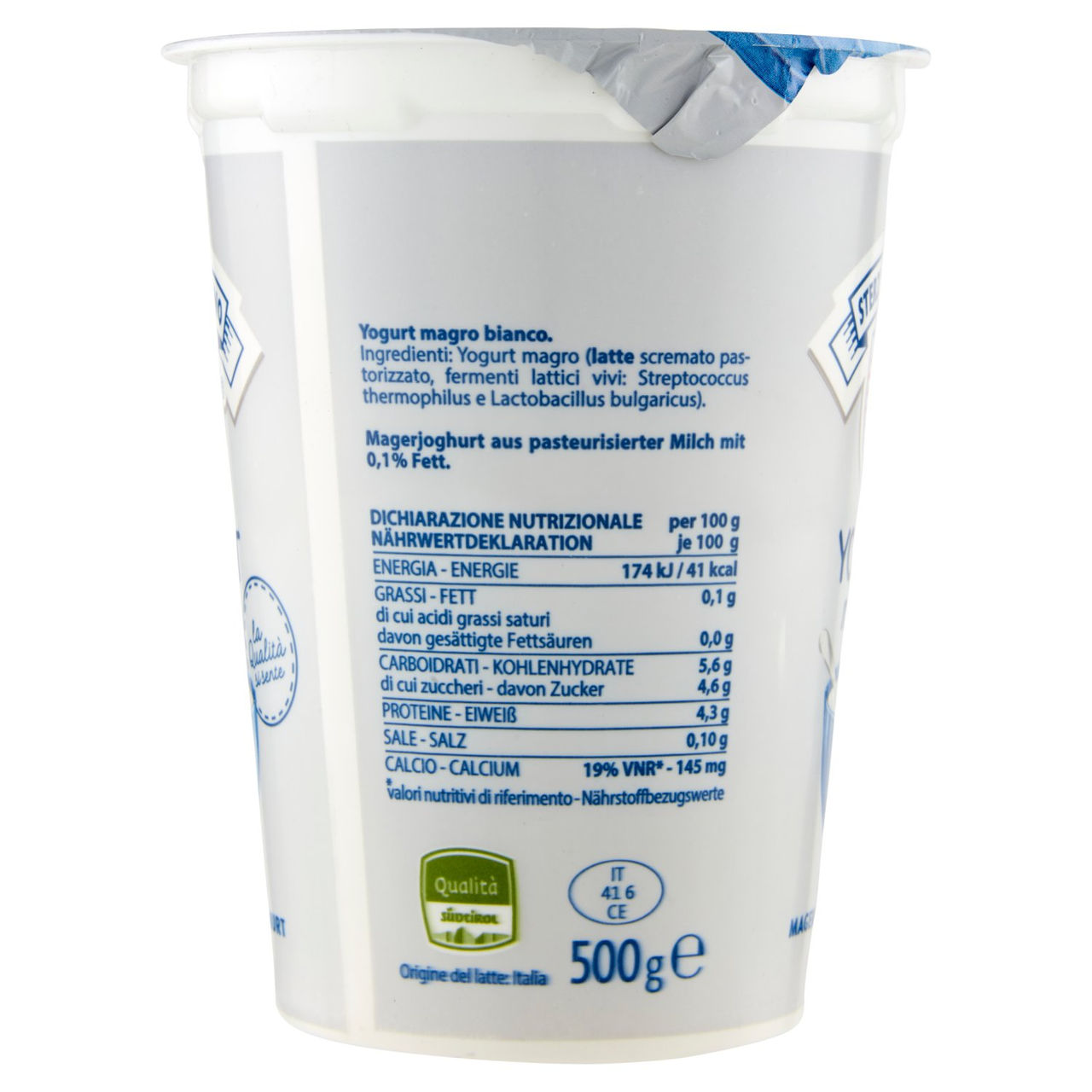 Sterzing Vipiteno Yogurt Magro Bianco 500 g