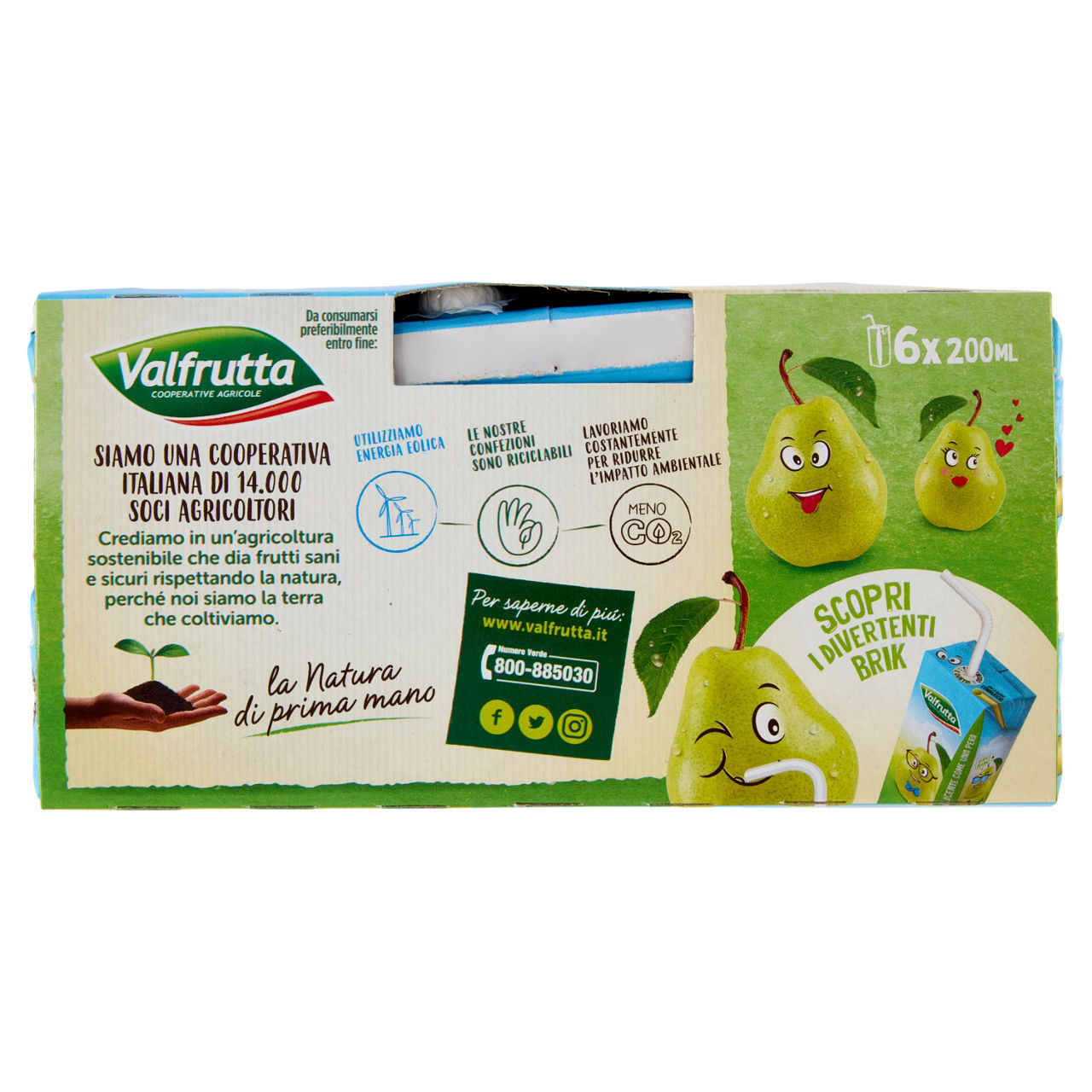 Succo e polpa di frutta Valfrutta pera conf. 200 ml x 6 pezzi