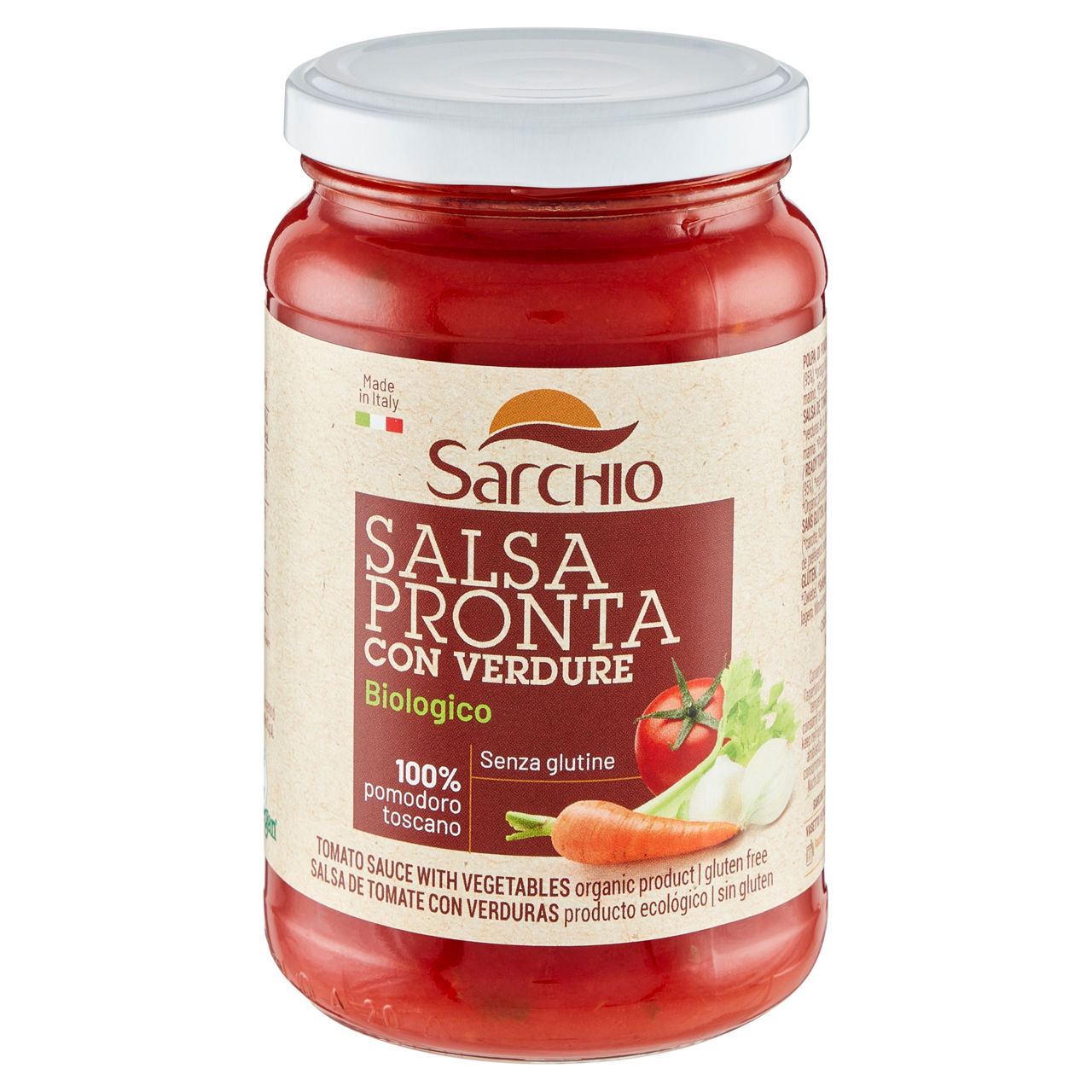 Sugo Gia'Pronto Sarchio bio con verdure, senza glutine 340g