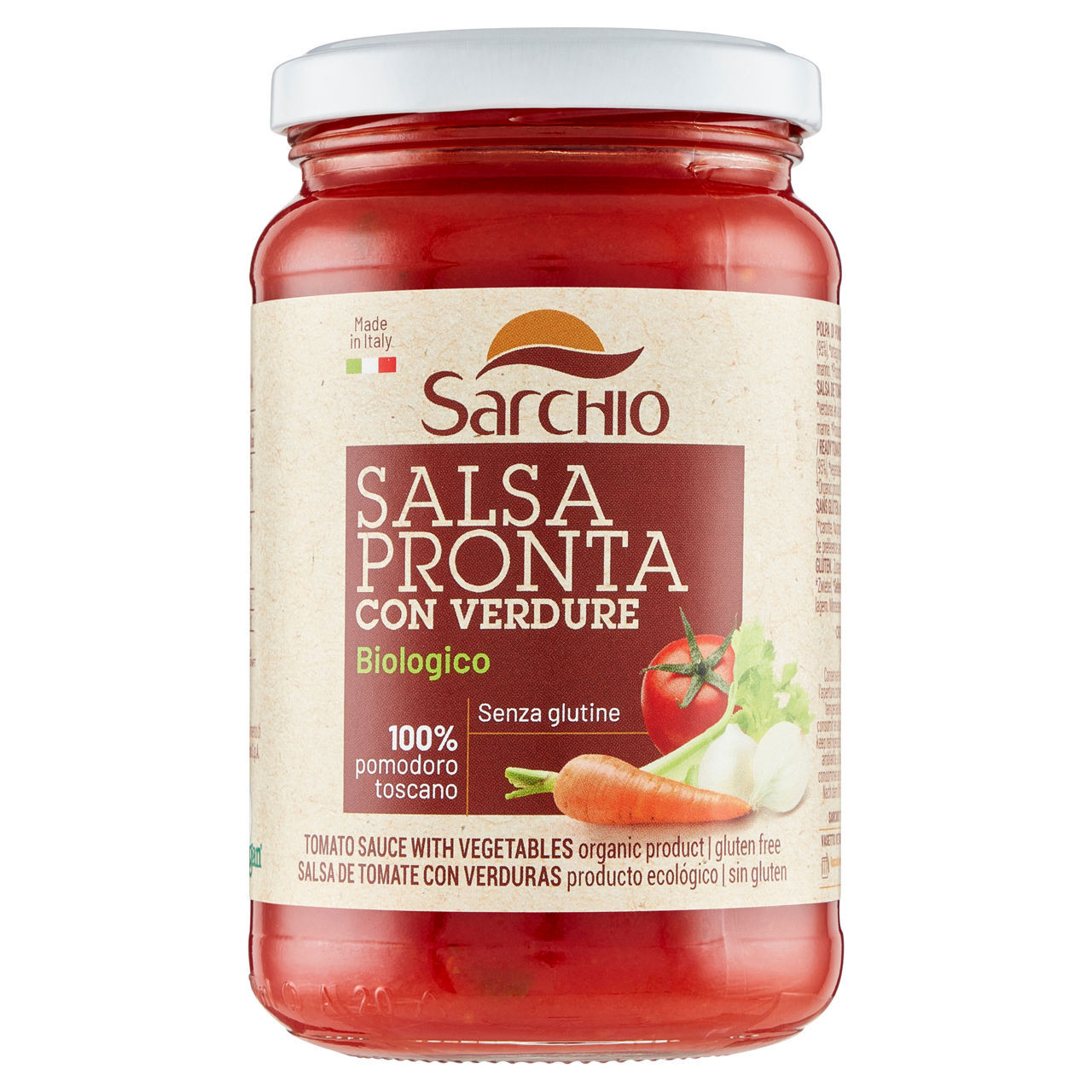 Sugo Gia'Pronto Sarchio bio con verdure, senza glutine 340g