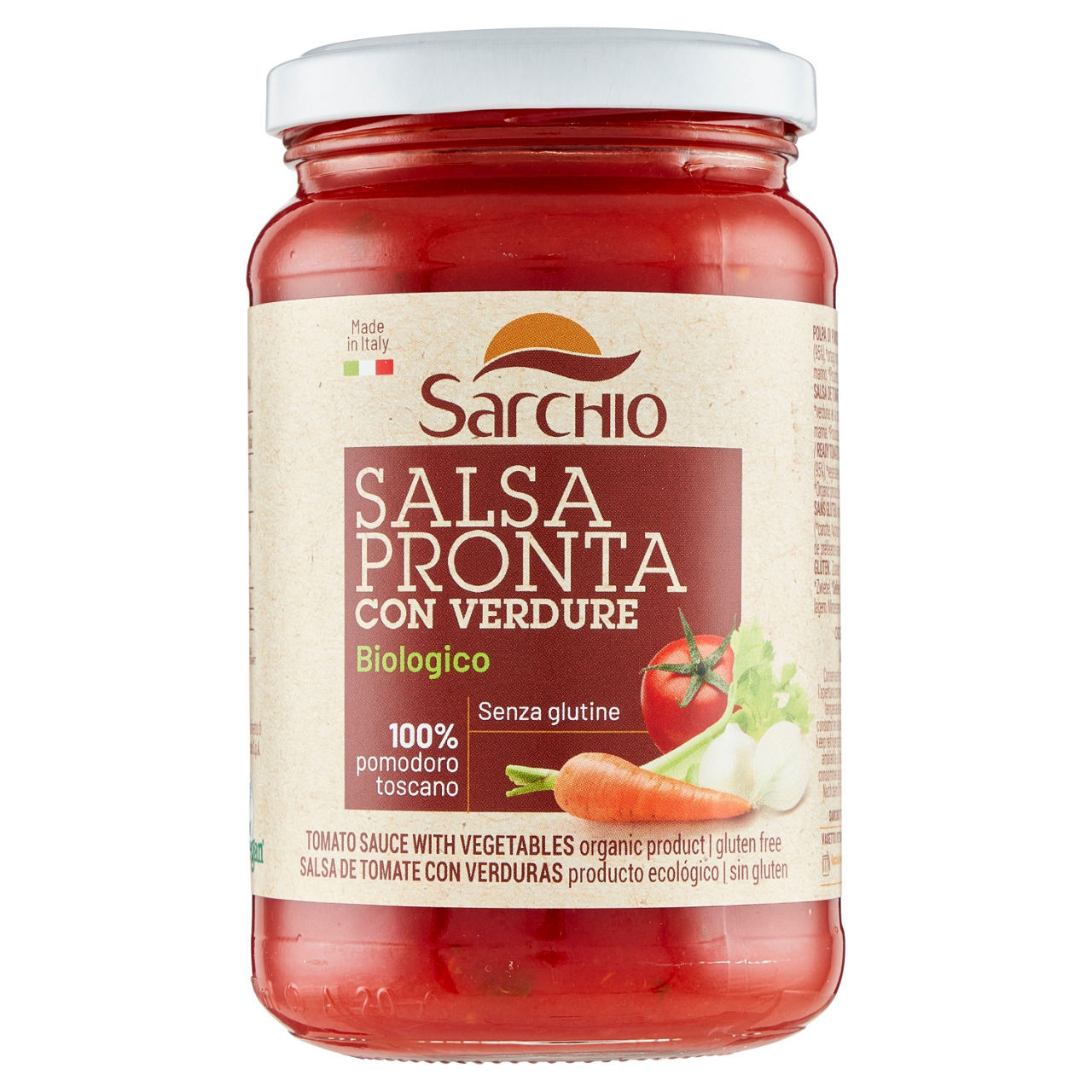 Sugo Gia'Pronto Sarchio bio con verdure, senza glutine 340g
