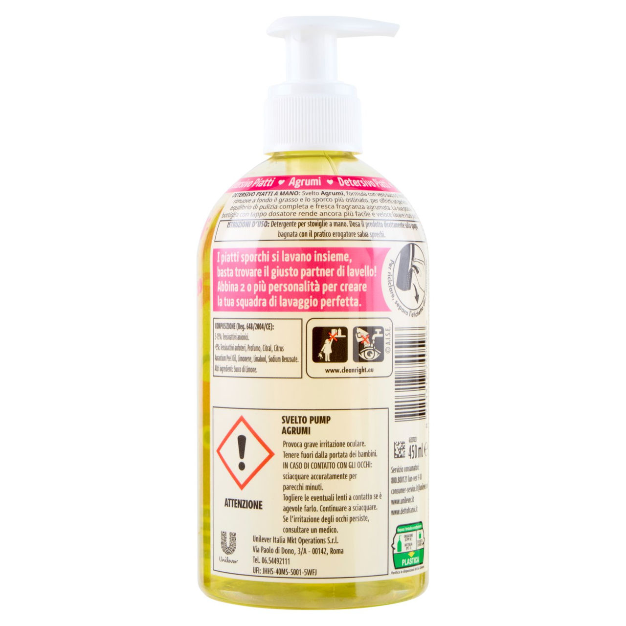 Svelto Detersivo Piatti Agrumi 450 ml
