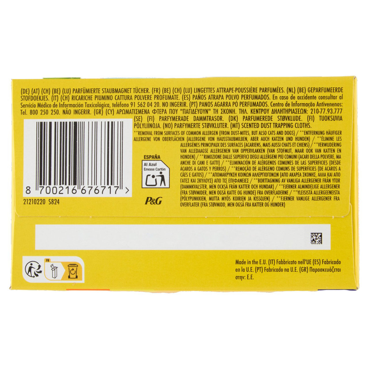 Swiffer Duster Cattura Polvere Clean & Fresh - Ricarica 9 Piumini per spolverare