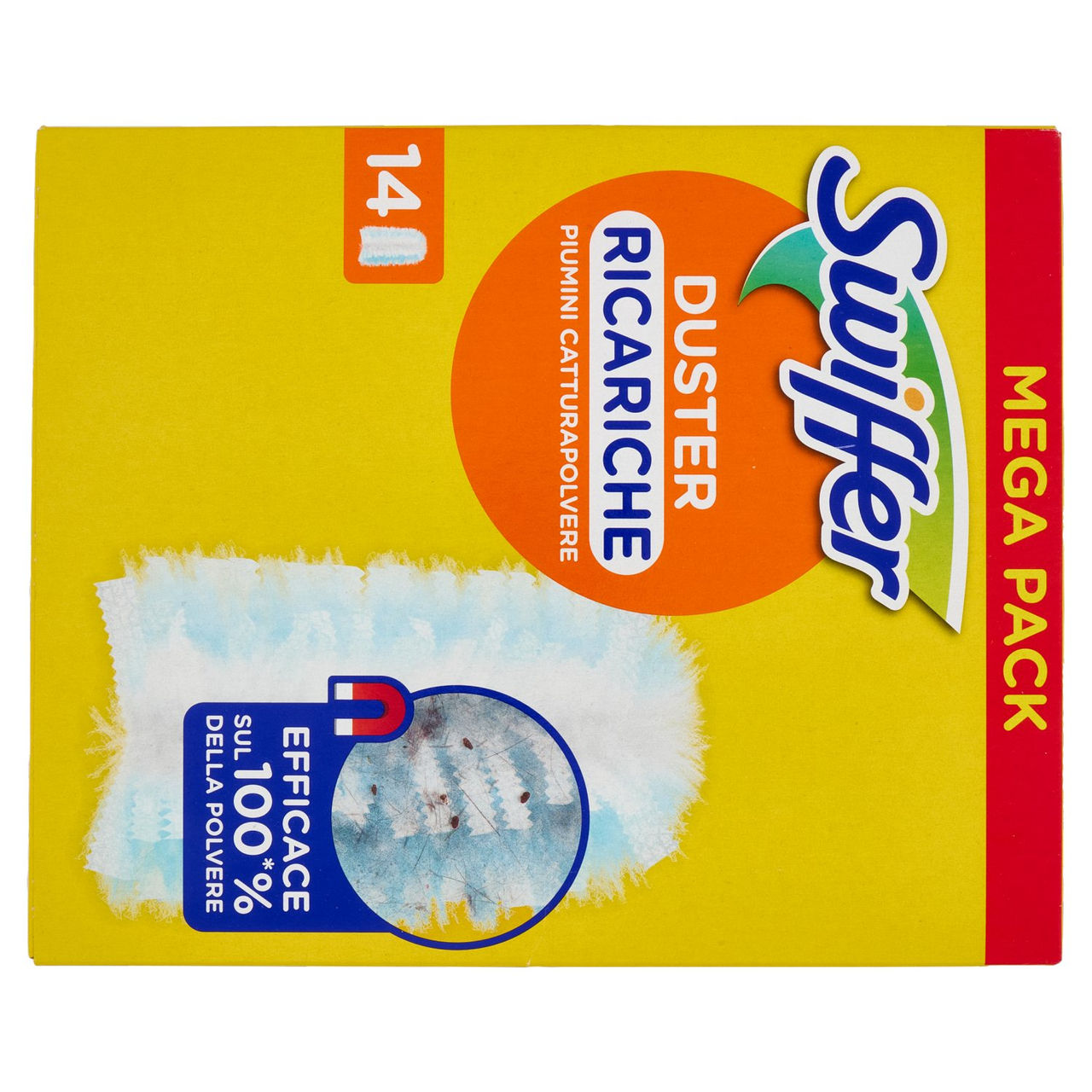 Swiffer Duster Cattura Polvere - Ricarica 14 Piumini per spolverare