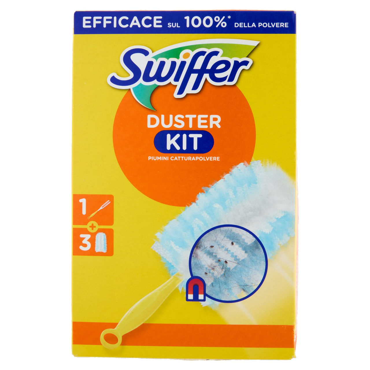 Swiffer Duster Kit Cattura Polvere (1 Manico   3 Piumini per spolverare)