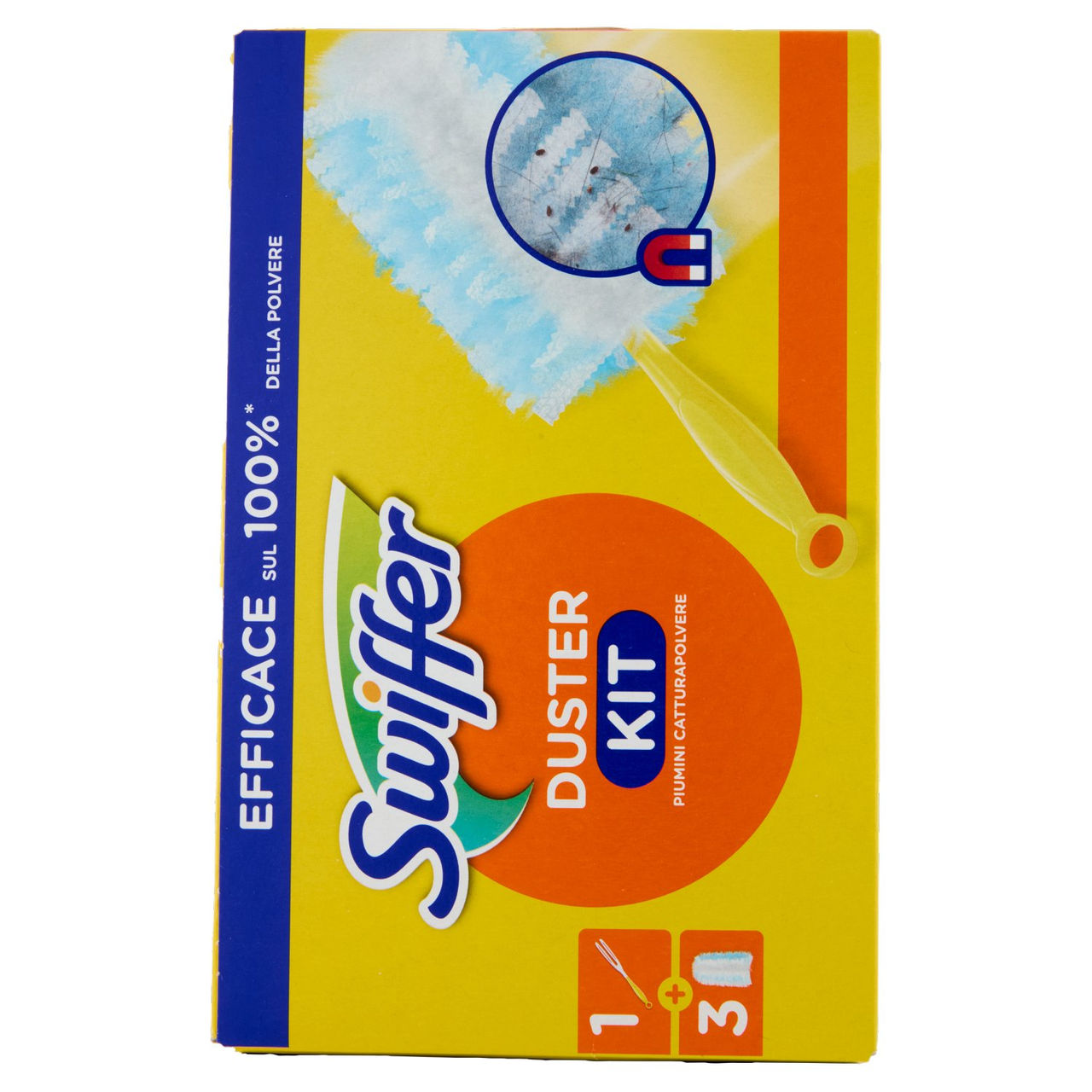 Swiffer Duster Kit Cattura Polvere (1 Manico   3 Piumini per spolverare)