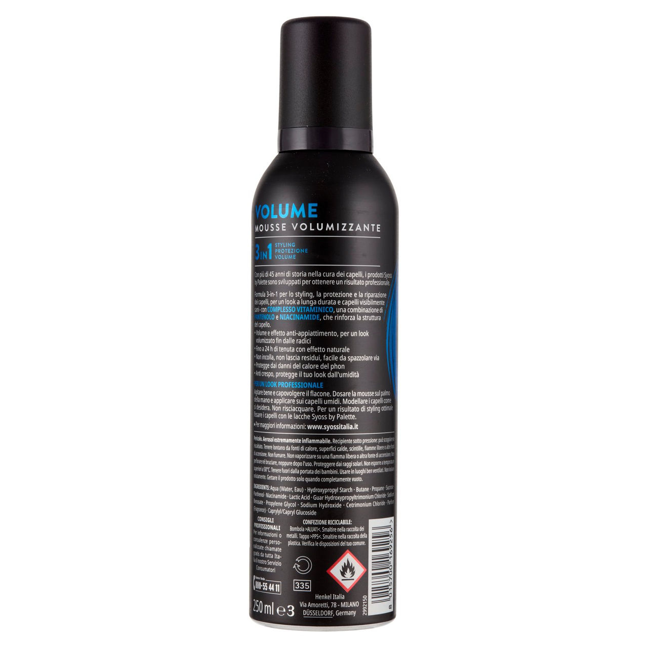 Syoss By Palette Volume Mousse Volumizzante 250 ml