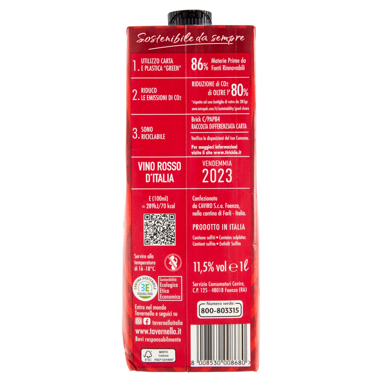 Tavernello Rosso d'Italia in vendita online