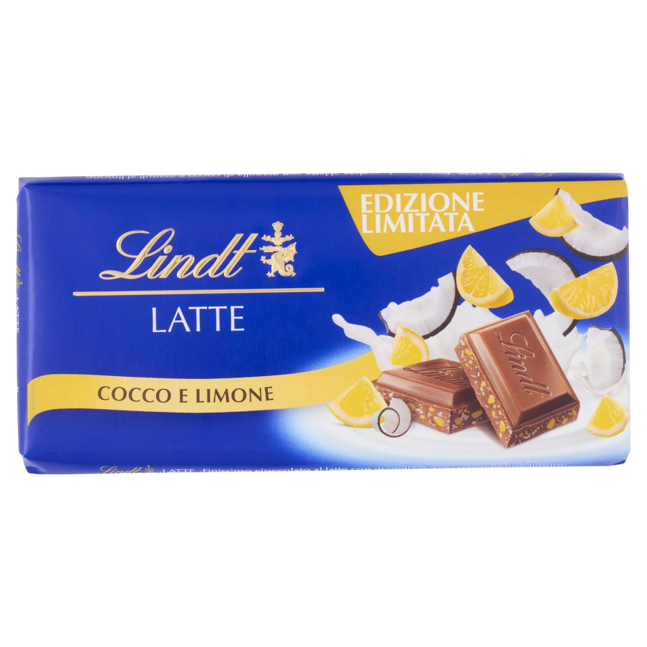 Tavoletta cioccolato Lindt Cocco e limone 100 gr