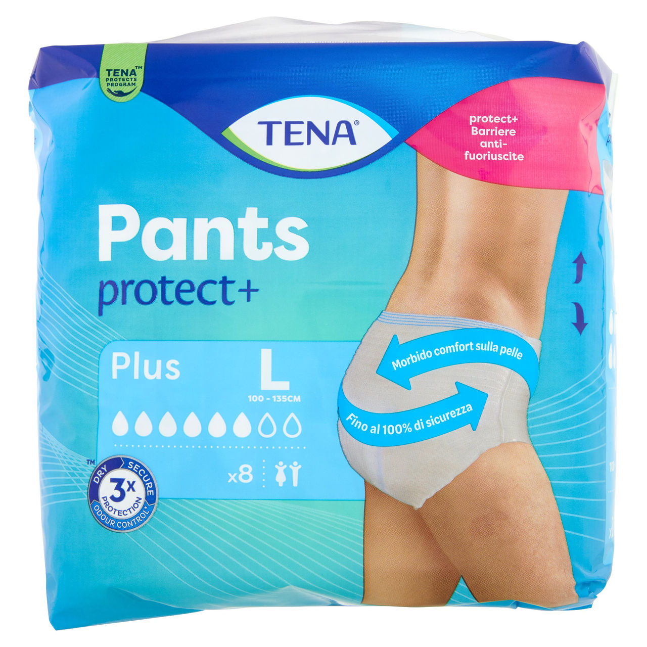 Tena Pants Plus L 8 pz in vendita online