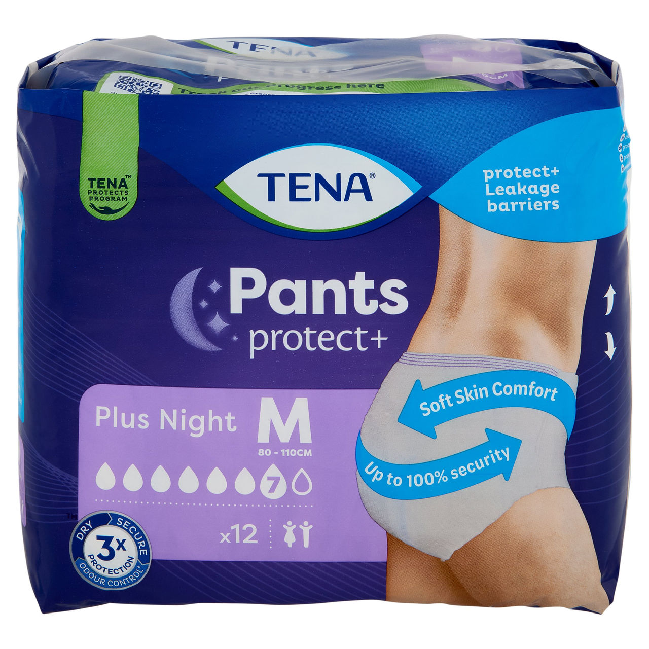 Tena Pants protect  Plus Night M 12 pz