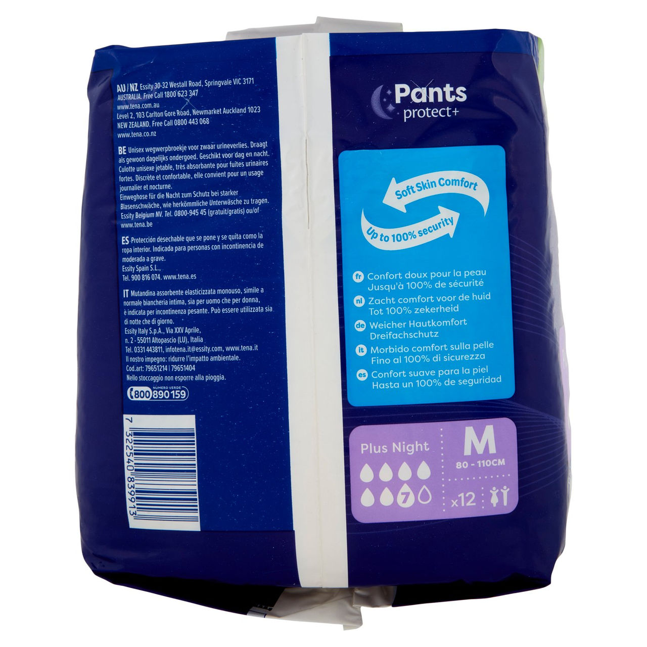 Tena Pants protect  Plus Night M 12 pz