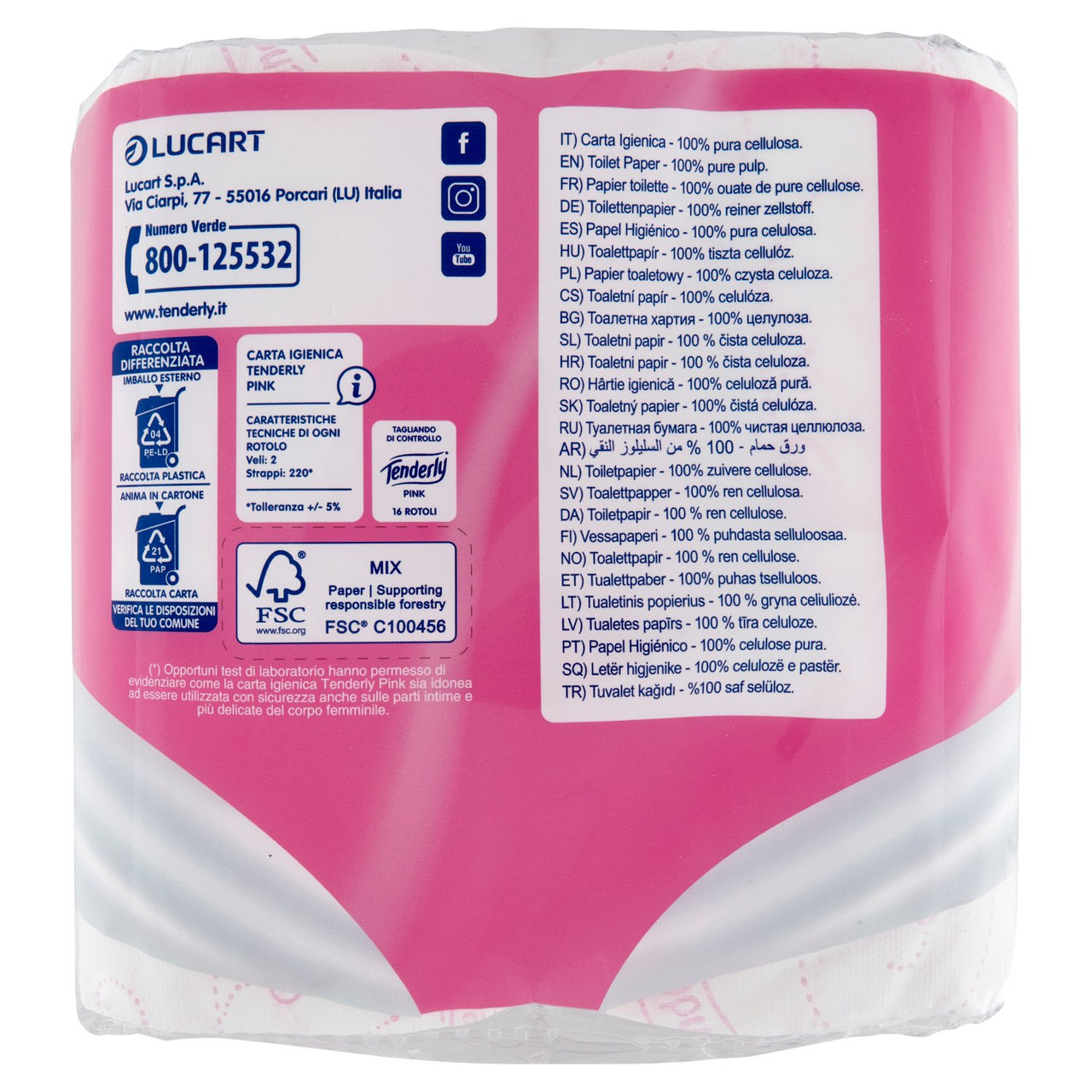 Tenderly pink Rotoli Decorati 16 pz