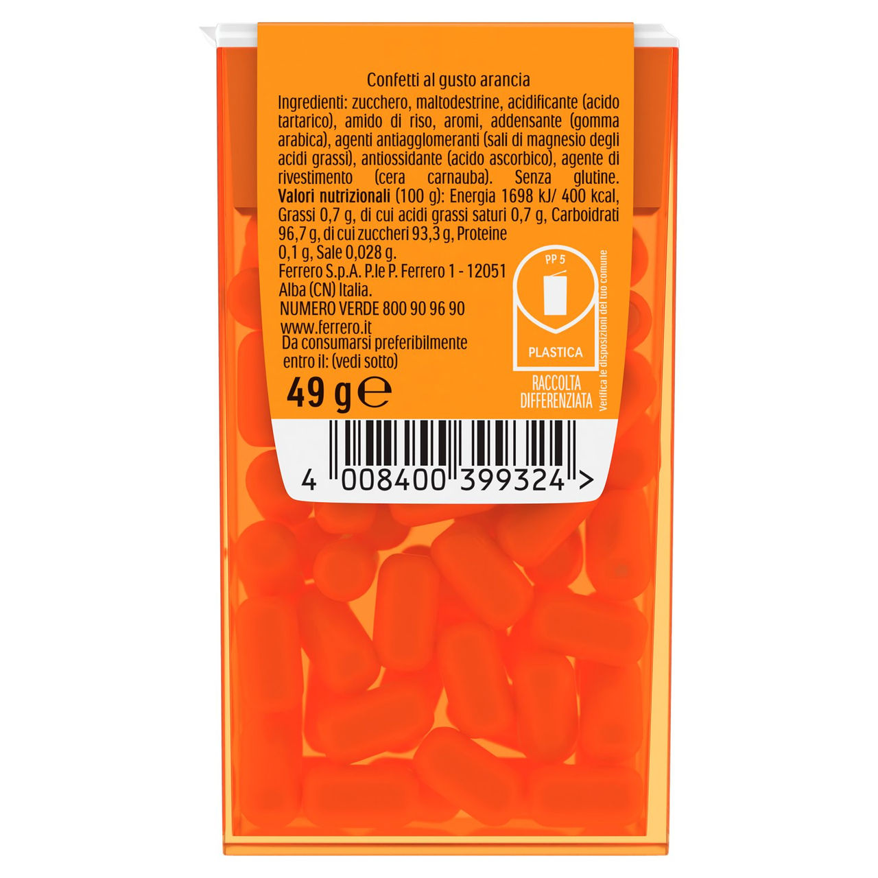 tic tac Arancia 49 g