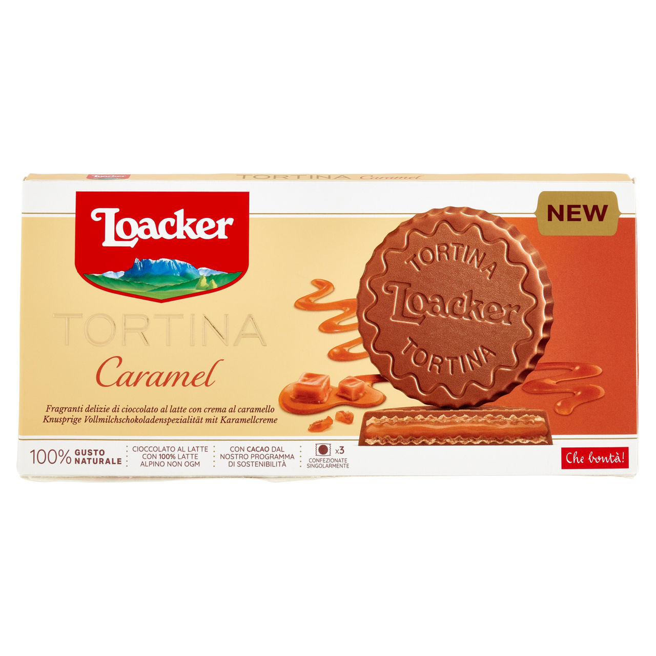 Tortina Loacker caramel 63 g conf. da 3 pezzi