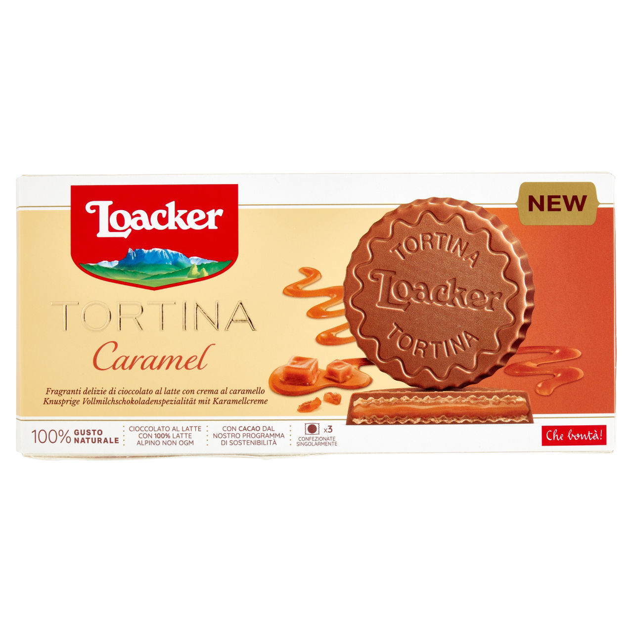 Tortina Loacker caramel 63 g conf. da 3 pezzi