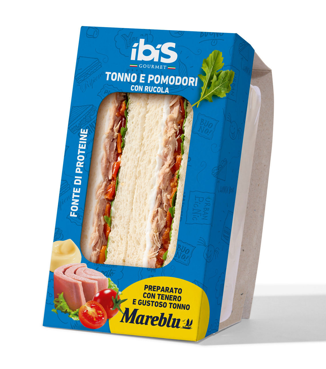 Tramezzino Ibis tonno Mareblu pomodori e rucola 140 g