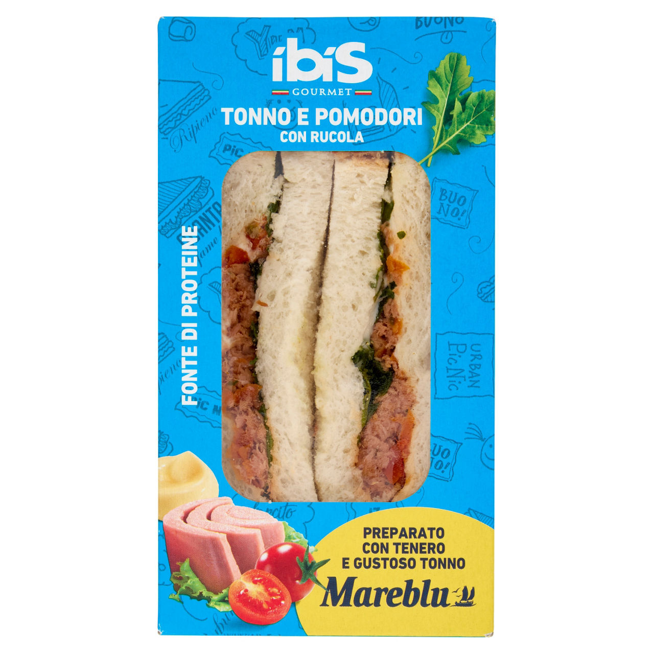 Tramezzino Ibis tonno Mareblu pomodori e rucola 140 g