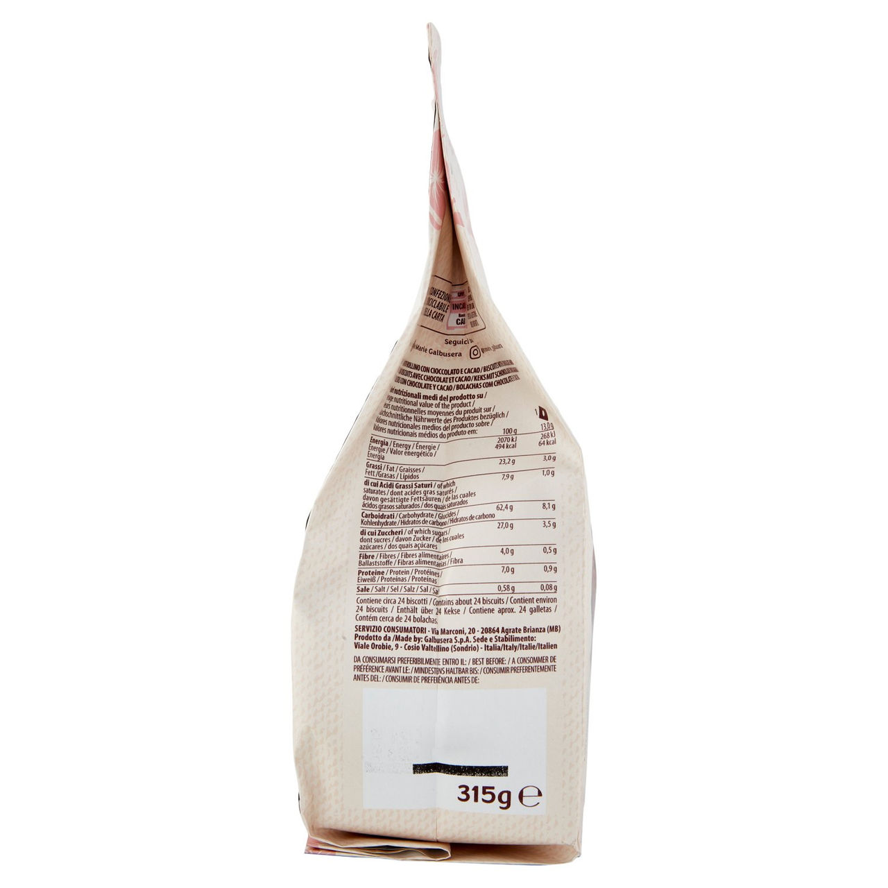 Tre Marie Ancora Uno Frolla al Cacao con Gocce di Cioccolato 315 g