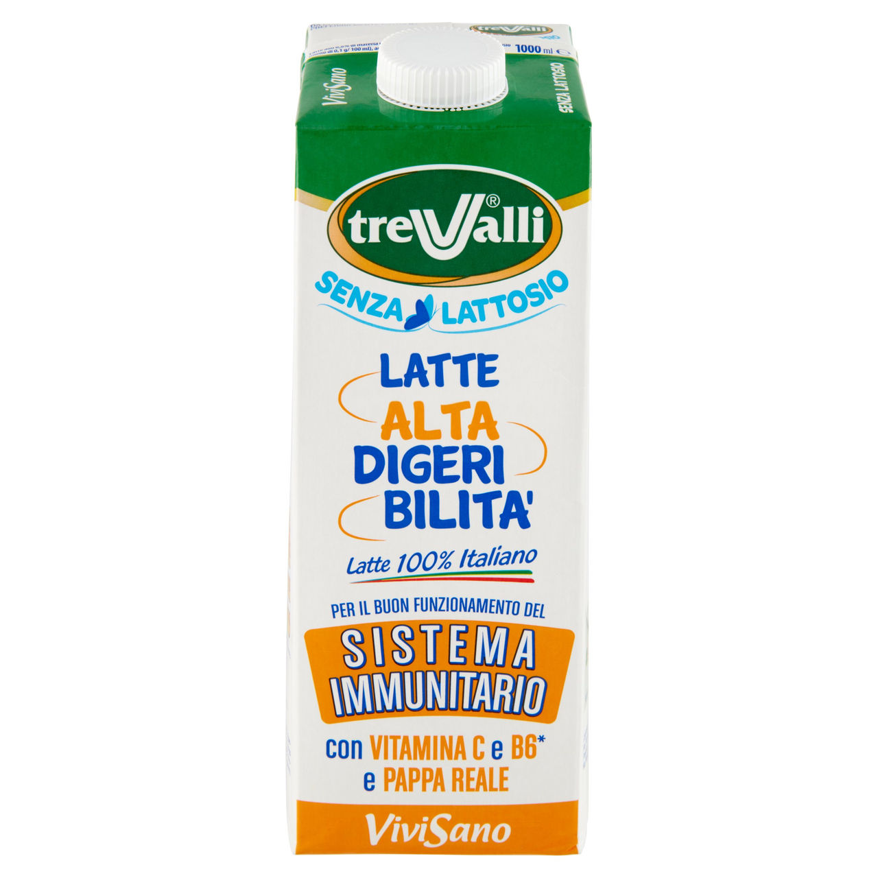 treValli Senza Lattosio Latte Alta Digeribilità Vivi Sano 1000 ml