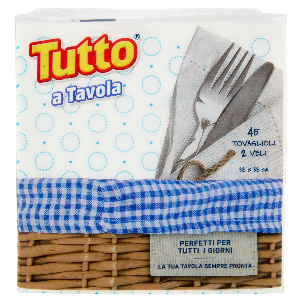 Tutto a Tavola Tovaglioli 2 Veli 38 x 38 cm 45 pz