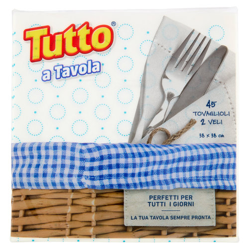 Tutto a Tavola Tovaglioli 2 Veli 38 x 38 cm 45 pz