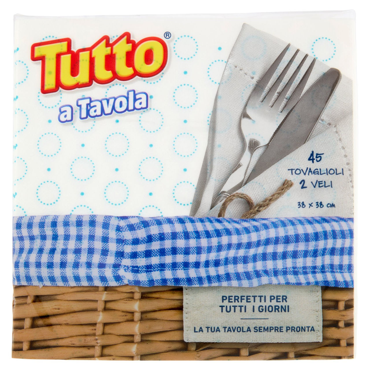 Tutto a Tavola Tovaglioli 2 Veli 38 x 38 cm 45 pz