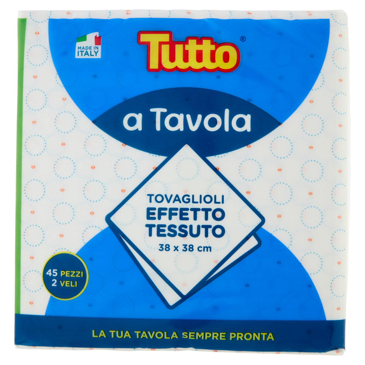 Tutto a Tavola Tovaglioli Effetto Tessuto 38 x 38 cm 2 Veli 45 pz
