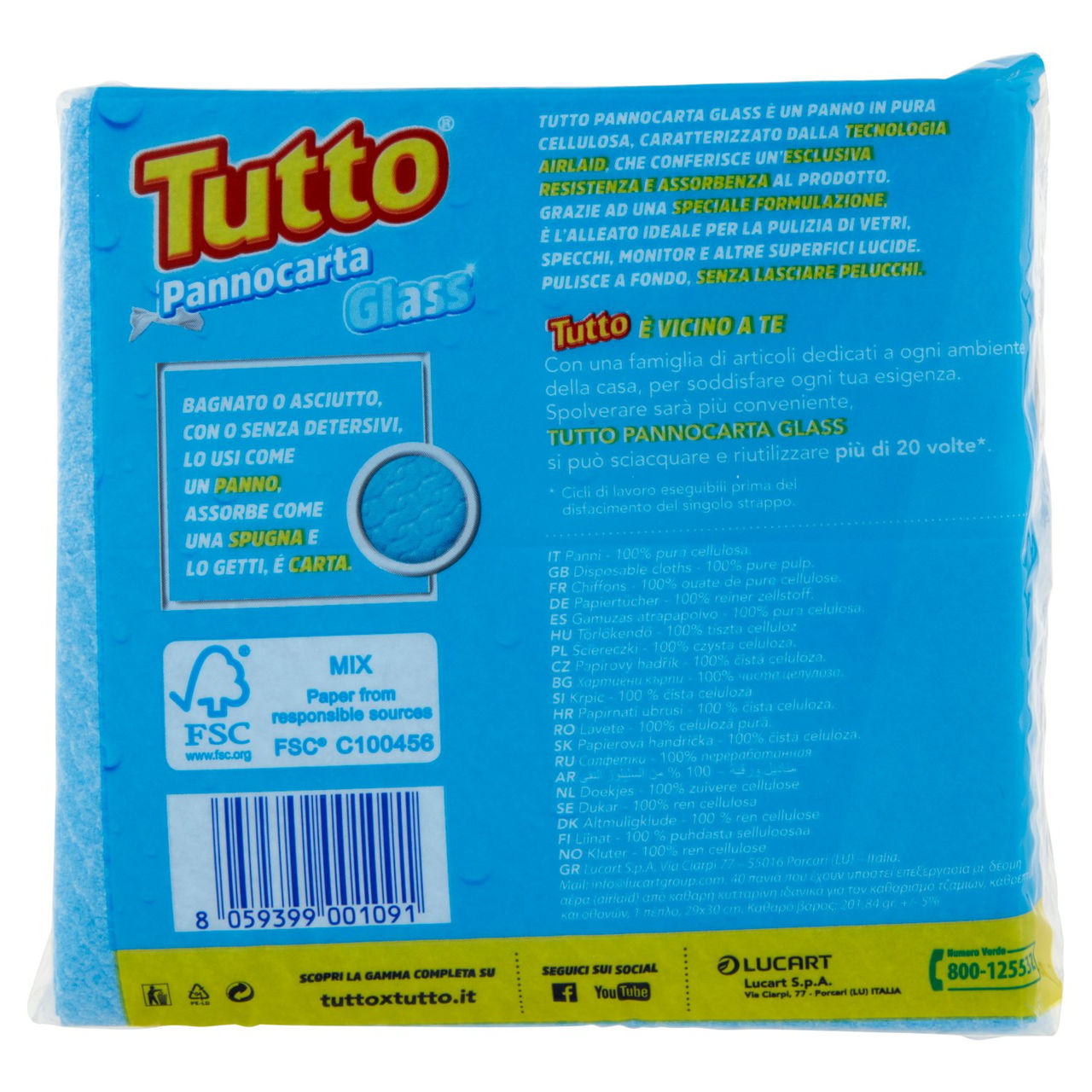 Tutto Pannocarta Glass 40 pz