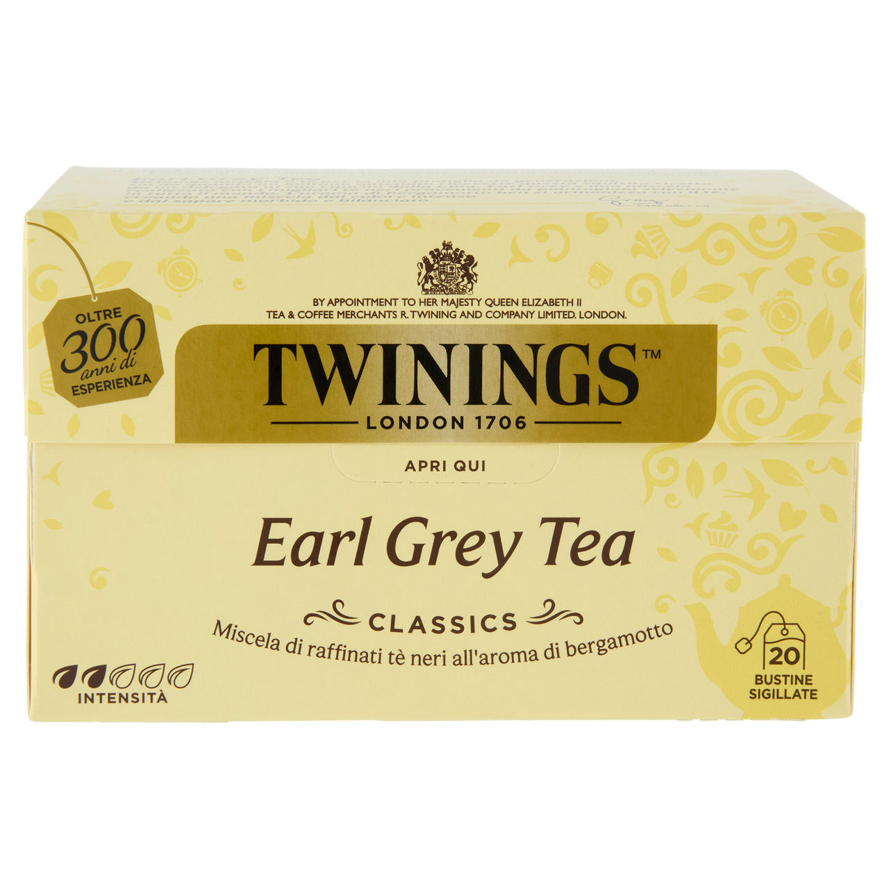 Twinings Earl Grey Tè Nero al sapore di Bergamotto 20 filtri The 40 g