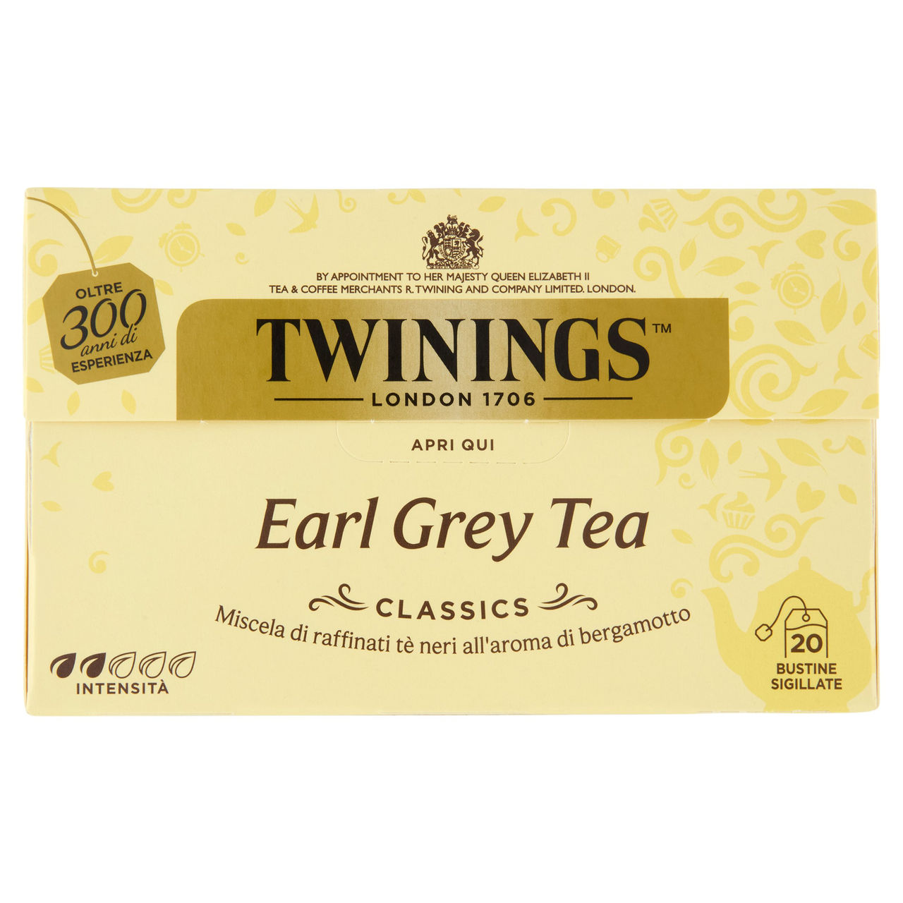 Twinings Earl Grey Tè Nero al sapore di Bergamotto 20 filtri The 40 g