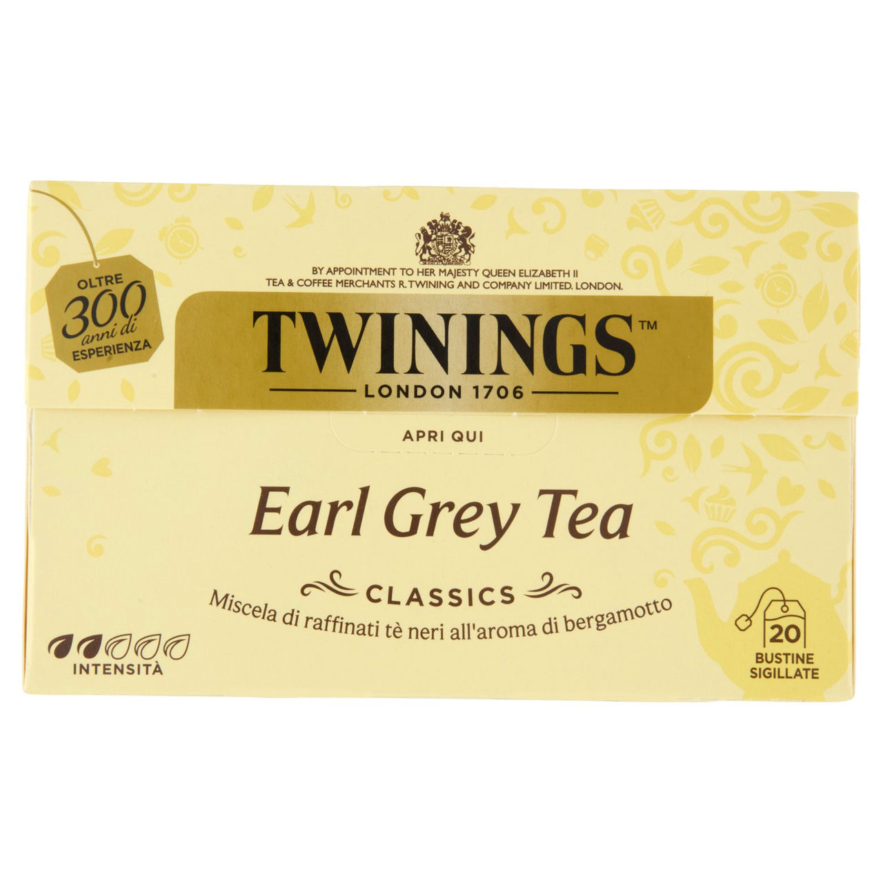Twinings Earl Grey Tè Nero al sapore di Bergamotto 20 filtri The 40 g
