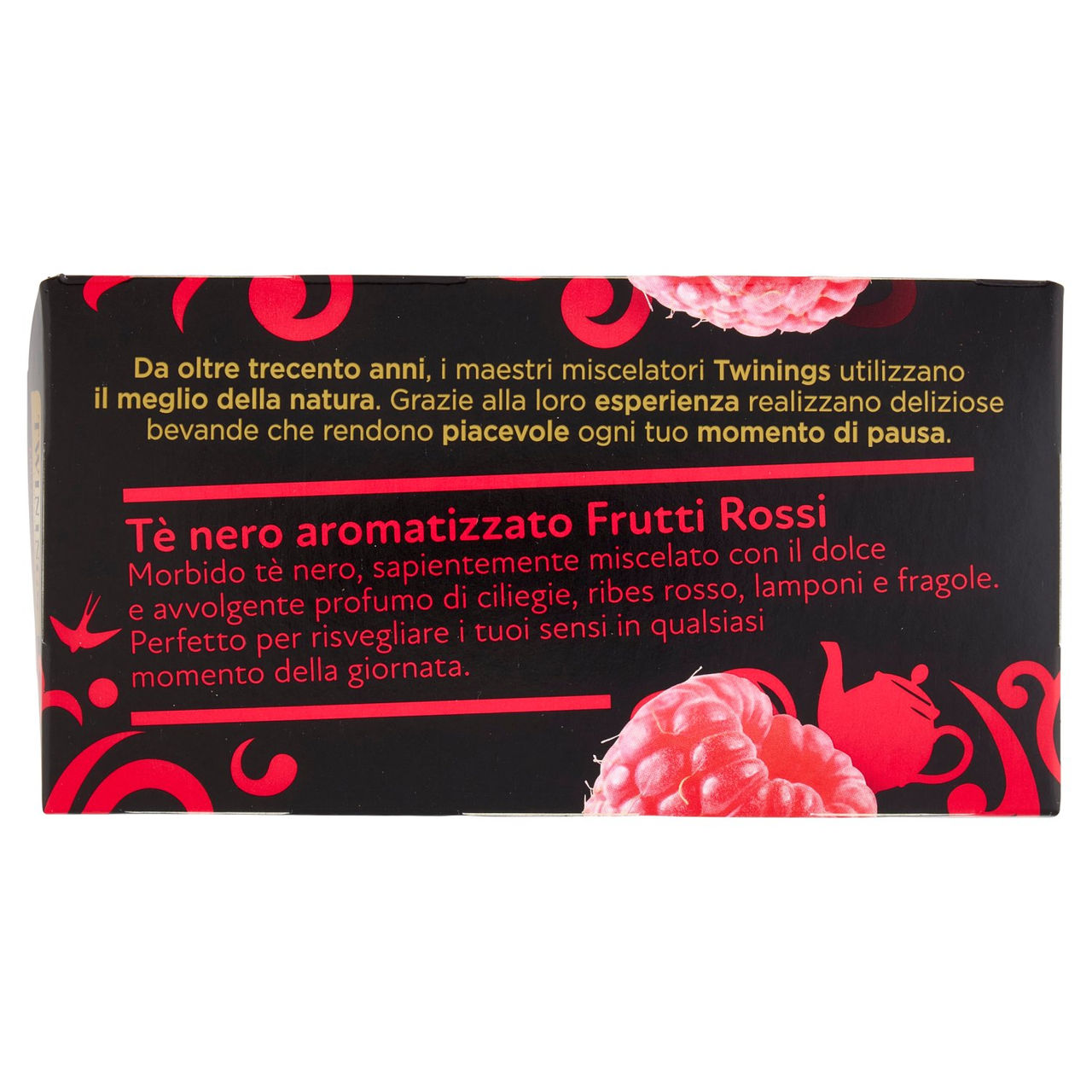 Twinings Frutti Rossi Tè Nero aromatizzato alla Fragola, Ciliegia, Ribes Lampone 20 filtri The 40 g