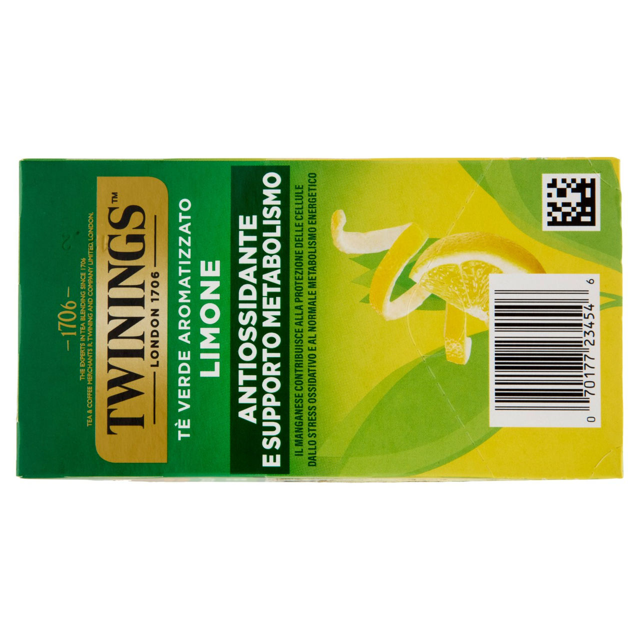 Twinings Limone Tè Verde aromatizzato Antiossidante e Supporto Metabolismo 20 filtri The 40 g
